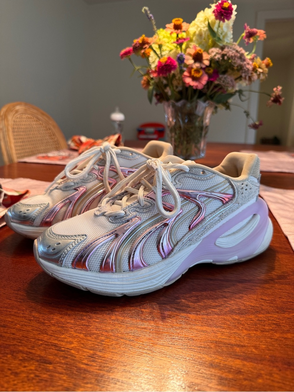Puma Women’s Pink and White Athletic Sneakers